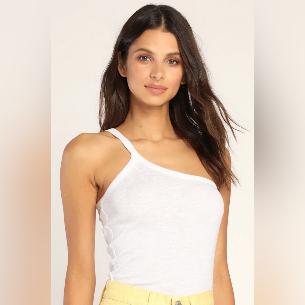 One Way or Another White One-Shoulder
Tank Top by We The Free